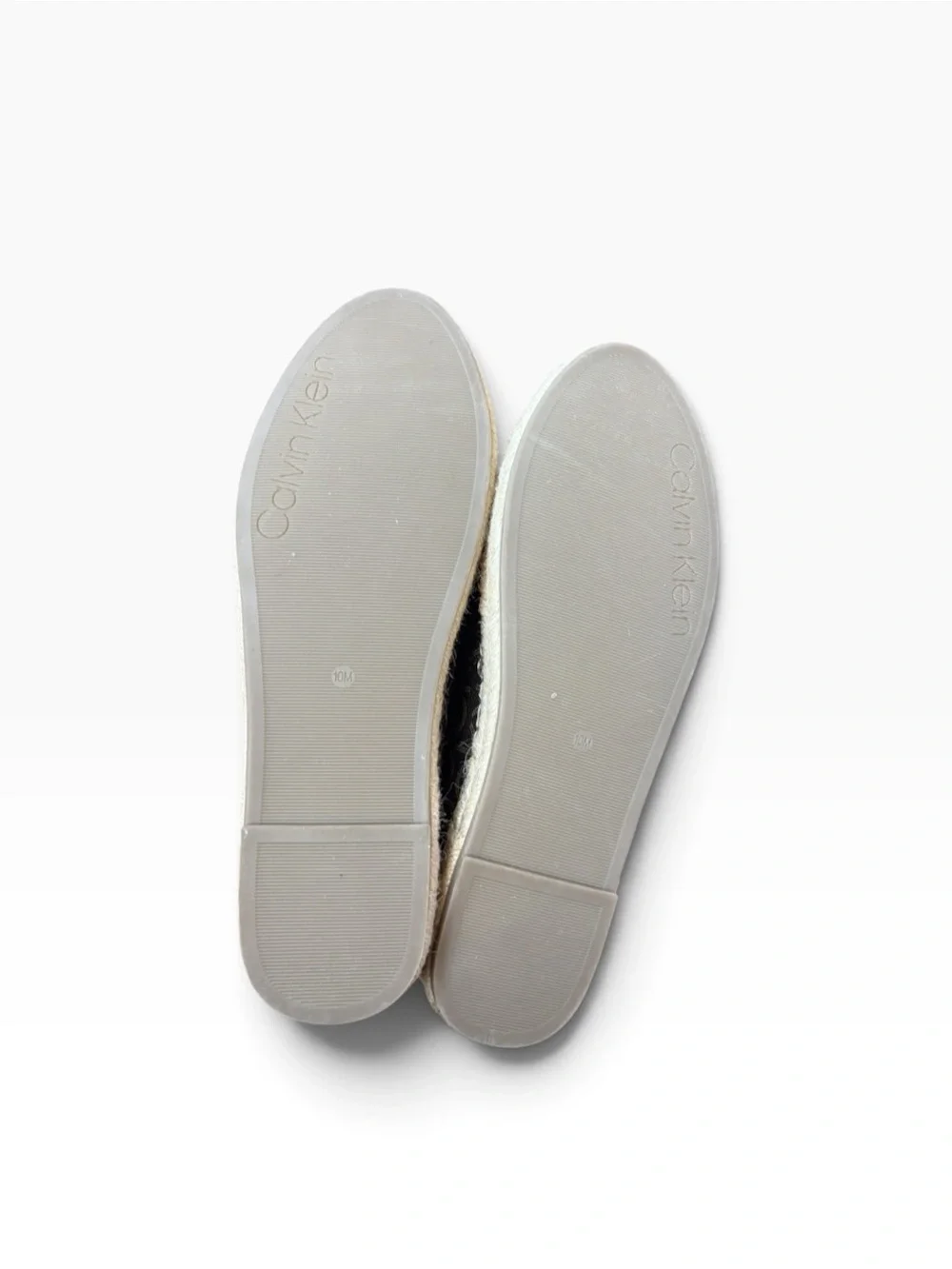 Calvin Klein Popular CK Monogram Espadrille Slip-On Shoes Brown Size 10M